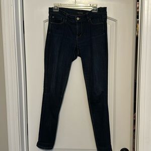 WHBM dark wash skinny jeans